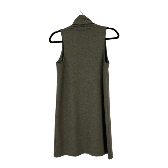 LEITH Womens Size Small Sage Green Turtleneck Cowl Neck Dress - Picture 3 of 4